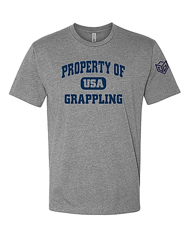 Property of USA Grappling Premium Fitted Crew Tshirt